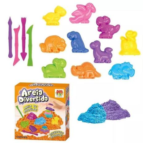 Areia de modelar divertida bichos - Dm toys Menor preço em Areia de modelar divertida bichos - Dm toys