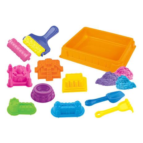 Areia Divertida Cinética Magica Castelo 900g - Dm Toys Menor preço em Areia Divertida Cinética Magica Castelo 900g - Dm Toys