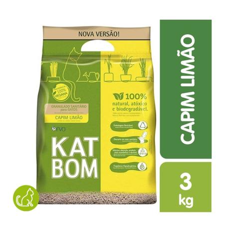 Areia Higiênica Kat Bom Capim Limão para Gatos - 3 Kg - Fvo Menor preço em Areia Higiênica Kat Bom Capim Limão para Gatos - 3 Kg - Fvo