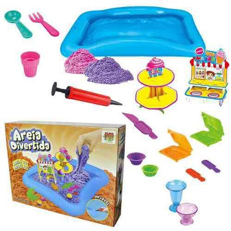 Areia Magica Massinha Sorveteria 600g 10 Moldes Brinquedo - Dm toys Menor preço em Areia Magica Massinha Sorveteria 600g 10 Moldes Brinquedo - Dm toys