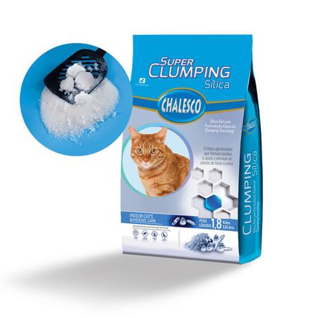 Areia Sanitária Higiênica para gatos Sílica Chalesco Super Clumping - forma torrão 1,8Kg Menor preço em Areia Sanitária Higiênica para gatos Sílica Chalesco Super Clumping - forma torrão 1,8Kg