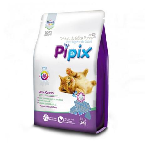 Areia Sanitária para Gatos Micro Cristais de Sílica Pipix 1,6Kg Super Absorção Menor preço em Areia Sanitária para Gatos Micro Cristais de Sílica Pipix 1,6Kg Super Absorção