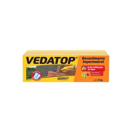 Argamassa Impermeabilizante Vedatop para Rodapé 3kg Cinza - Vedacit é boa?