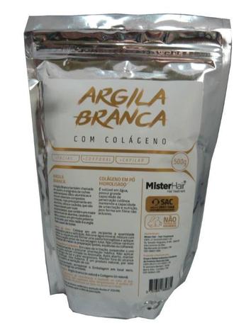 Argila Branca Com Colágeno Mister Hair 500 g Menor preço em Argila Branca Com Colágeno Mister Hair 500 g