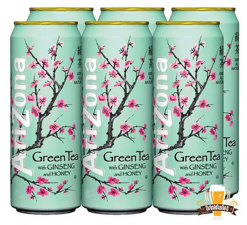 Arizona green tea - chá verde com mel e ginseng - kit 6 latas (340ml) Menor preço em Arizona green tea - chá verde com mel e ginseng - kit 6 latas (340ml)
