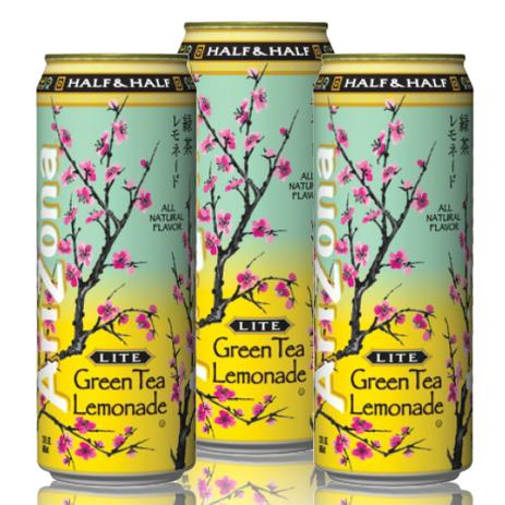 Arizona green tea lemonade - chá verde com limonada - kit 3 latas Menor preço em Arizona green tea lemonade - chá verde com limonada - kit 3 latas