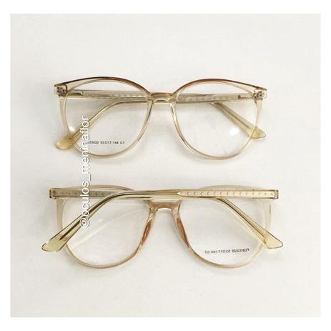 Oculos transparente dourado Clearance
