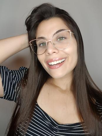 Armação Óculos Grau Feminino Gatinho Rebecca Nude - Palas Eyewear