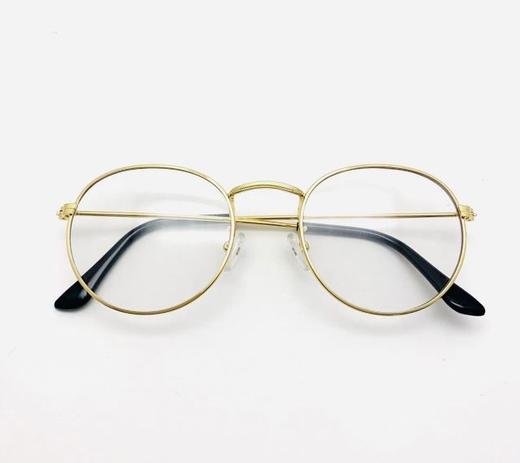 Armação Óculos p Grau Redondo Round Dourado Preto Vintage Feminino  Masculino - BW Company - Armação de Óculos - Magazine Luiza