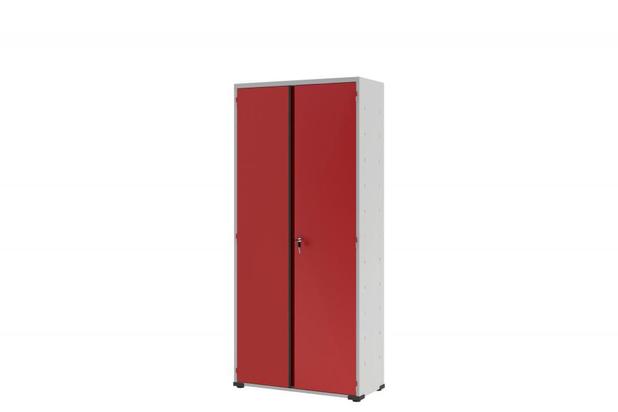 Armário 302 com 3 Prateleiras Elite Aço com Fechadura Cinza Porta Vermelha Chapa 26 Menor preço em Armário 302 com 3 Prateleiras Elite Aço com Fechadura Cinza Porta Vermelha Chapa 26