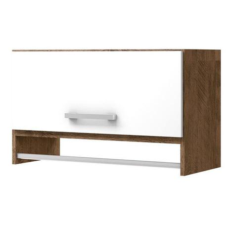 Armario Aereo 01 Porta Basculante Com Cabideiro 70 CM Milena Marrom Branco Milani Movelaria é boa?