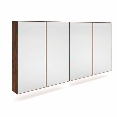 Armário Aéreo 172x90cm 4 Portas Com LEDs MDF Com Espelho TB82L Dalla Costa Menor preço em Armário Aéreo 172x90cm 4 Portas Com LEDs MDF Com Espelho TB82L Dalla Costa
