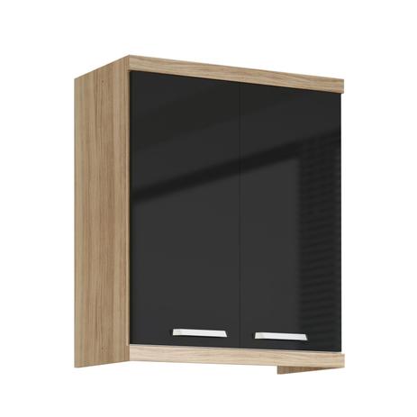 Armário Aéreo 70cm 5126 Sicília Multimóveis Argila/Preto Menor preço em Armário Aéreo 70cm 5126 Sicília Multimóveis Argila/Preto