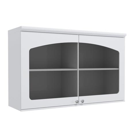 Armário Aéreo Alto Kappesberg G627-BR 120cm 2 Portas Vidro Branco Menor preço em Armário Aéreo Alto Kappesberg G627-BR 120cm 2 Portas Vidro Branco