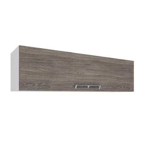 Armário Aéreo Basculante Mia Coccina 120X33 Branco Com Rustico - Art in móveis Menor preço em Armário Aéreo Basculante Mia Coccina 120X33 Branco Com Rustico - Art in móveis