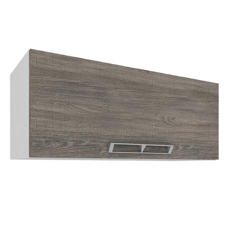 Armário Aéreo Basculante Mia Coccina 80X33 Branco Com Rustico - Art in móveis Menor preço em Armário Aéreo Basculante Mia Coccina 80X33 Branco Com Rustico - Art in móveis