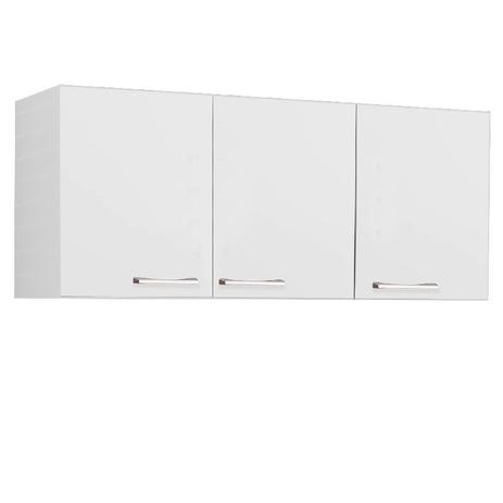 Armário Aéreo Carol 3 Portas 120cm Rud Rack Cor Branco Menor preço em Armário Aéreo Carol 3 Portas 120cm Rud Rack Cor Branco