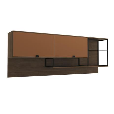 Armário Aéreo Cozinha Kappesberg Pop 2 Portas Jacarandá/Terracota Menor preço em Armário Aéreo Cozinha Kappesberg Pop 2 Portas Jacarandá/Terracota