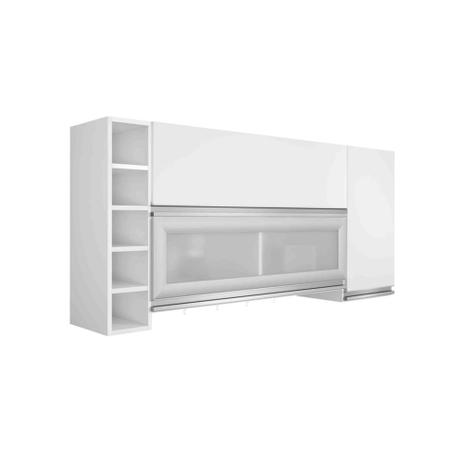 Armário Aéreo Ebano 3 Portas Branco - CHF Móveis - Chf moveis Menor preço em Armário Aéreo Ebano 3 Portas Branco - CHF Móveis - Chf moveis