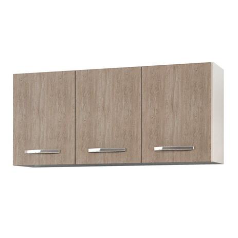 Armário Aéreo Honduras 03 Portas 120cm Branco/Castanho - Lumil Móveis Menor preço em Armário Aéreo Honduras 03 Portas 120cm Branco/Castanho - Lumil Móveis