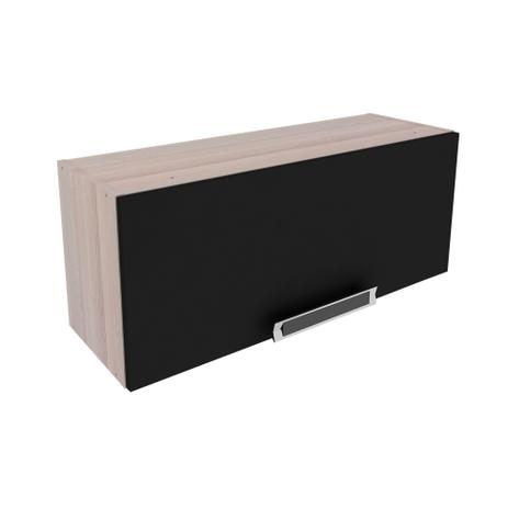 Armário Aéreo Jazz 1 PT Coimbra e Preto 80 cm - Itatiaia Menor preço em Armário Aéreo Jazz 1 PT Coimbra e Preto 80 cm - Itatiaia