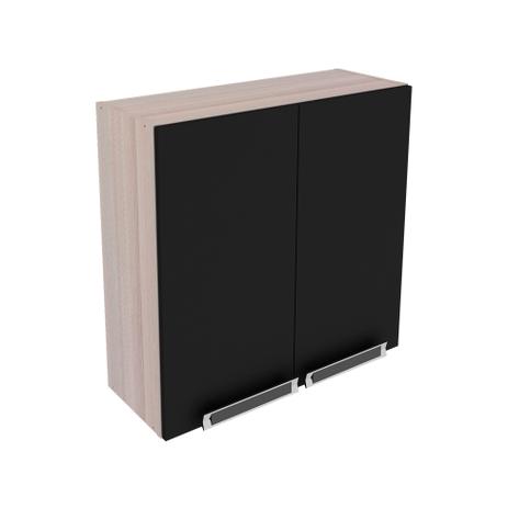 Armário Aéreo Jazz 2 PT Coimbra e Preto 70 cm - Itatiaia Menor preço em Armário Aéreo Jazz 2 PT Coimbra e Preto 70 cm - Itatiaia