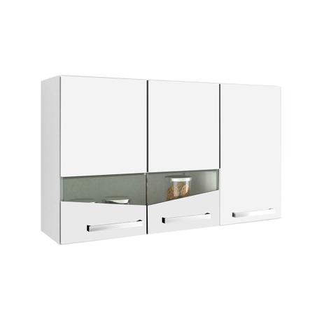 Armário Aéreo Livia 3 Portas Branco - CHF MMóveis - Chf moveis Menor preço em Armário Aéreo Livia 3 Portas Branco - CHF MMóveis - Chf moveis