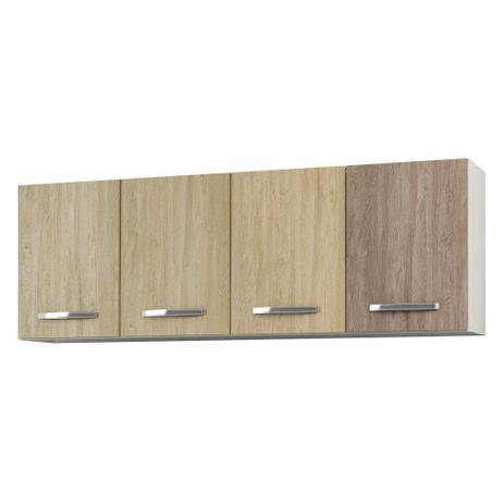 Armário Aéreo Panamá 04 Portas 160cm Branco/Carvalho/Castanho - Lumil Móveis é boa?