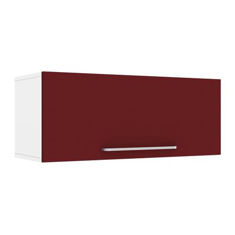 Armário Aéreo Para Geladeira Zanzini Color 1 Porta Branco E Bordô - Zanzini móveis Menor preço em Armário Aéreo Para Geladeira Zanzini Color 1 Porta Branco E Bordô - Zanzini móveis