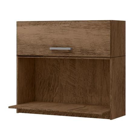 Armario Aereo Para Microondas 01 Porta Basculante 80 CM Milena Marrom Milani Movelaria Menor preço em Armario Aereo Para Microondas 01 Porta Basculante 80 CM Milena Marrom Milani Movelaria