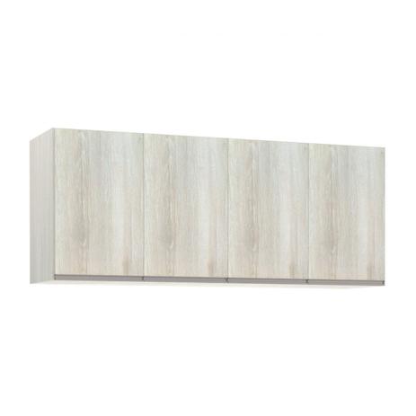 Armário Aéreo Ponte Modulado 4 Portas para Cama Casal 165cm Prime Luciane Móveis Legno Crema Menor preço em Armário Aéreo Ponte Modulado 4 Portas para Cama Casal 165cm Prime Luciane Móveis Legno Crema