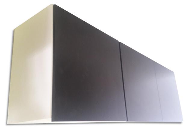Armário aéreo suspenso triplo cozinha escritório lavanderia decoração portas pretas 100 % mdf móveis mariano Menor preço em Armário aéreo suspenso triplo cozinha escritório lavanderia decoração portas pretas 100 % mdf móveis mariano
