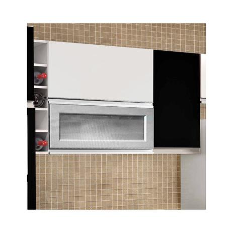 Armário Aéreo Village 3 Portas Branco/Preto - CHF Móveis - Chf moveis Menor preço em Armário Aéreo Village 3 Portas Branco/Preto - CHF Móveis - Chf moveis
