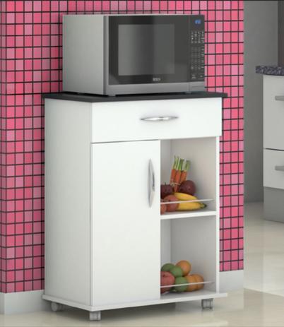 Armário Balcão Cozinha c/ Fruteira Multiuso Branco - Clickforte Menor preço em Armário Balcão Cozinha c/ Fruteira Multiuso Branco - Clickforte
