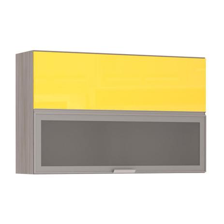 Armário Basculante Duplo Luciane 120cm 1 Porta Fechada e 1 Porta com Vidro Miniboreal Siena Menor preço em Armário Basculante Duplo Luciane 120cm 1 Porta Fechada e 1 Porta com Vidro Miniboreal Siena