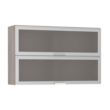Armário Basculante Duplo Luciane 120cm 2 Portas com Vidro Miniboreal Cannes Menor preço em Armário Basculante Duplo Luciane 120cm 2 Portas com Vidro Miniboreal Cannes