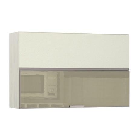 Armário Basculante Misto Luciane 120cm 1 Porta Fechada 1 Porta com Vidro Reflecta Bronze Luci Menor preço em Armário Basculante Misto Luciane 120cm 1 Porta Fechada 1 Porta com Vidro Reflecta Bronze Luci