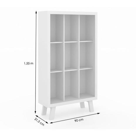 Armario Biblioteca ME-4121 Branco Tecno Mobili Menor preço em Armario Biblioteca ME-4121 Branco Tecno Mobili
