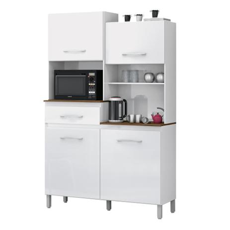 Armário Cozinha Completa Pérola Branco - Vitamov Menor preço em Armário Cozinha Completa Pérola Branco - Vitamov