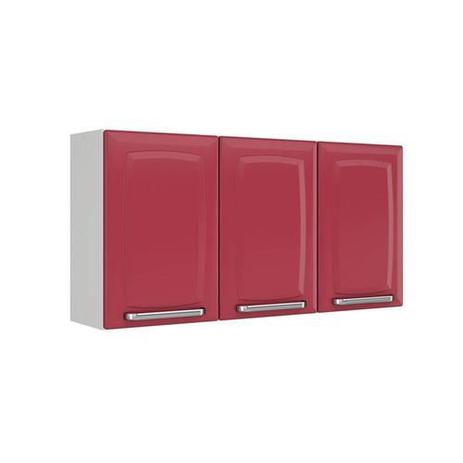 Armário de Cozinha Aéreo 3 Portas Luce Branco/Vermelho- Itatiaia - Itatiaia móvies s.a é boa?