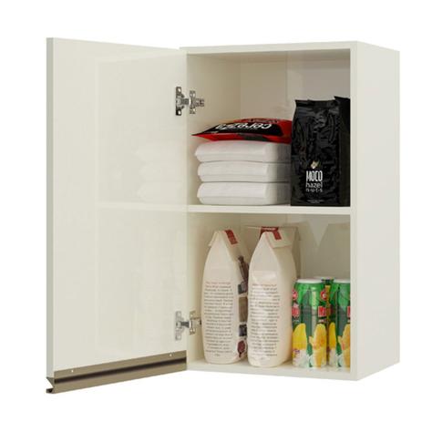 Armário de Cozinha Aéreo 40cm 1 Porta Vitória K343 OffWhite Dalla Costa Menor preço em Armário de Cozinha Aéreo 40cm 1 Porta Vitória K343 OffWhite Dalla Costa