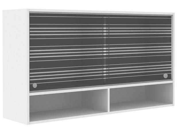 Armário de Cozinha Aéreo Elis 2 Portas com Nicho - 100% MDP Madesa 120x66cm