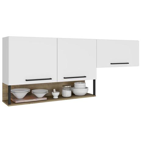 Armario de Cozinha Aereo Itatiaia Bali 3 Portas Branco Matte ARM 2PT 105 / ARM 1PT HORIZ 70 Menor preço em Armario de Cozinha Aereo Itatiaia Bali 3 Portas Branco Matte ARM 2PT 105 / ARM 1PT HORIZ 70