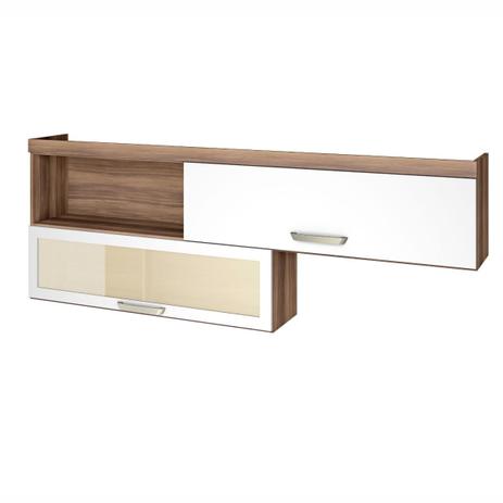 Armário de Cozinha Condessa 1 Portas 200 cm - Nogal/Branco - Nesher Menor preço em Armário de Cozinha Condessa 1 Portas 200 cm - Nogal/Branco - Nesher