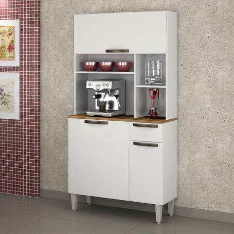 Armário De Cozinha Jaspe Plus 3 Portas 1 Gaveta Branco - Sallêto Móveis Menor preço em Armário De Cozinha Jaspe Plus 3 Portas 1 Gaveta Branco - Sallêto Móveis
