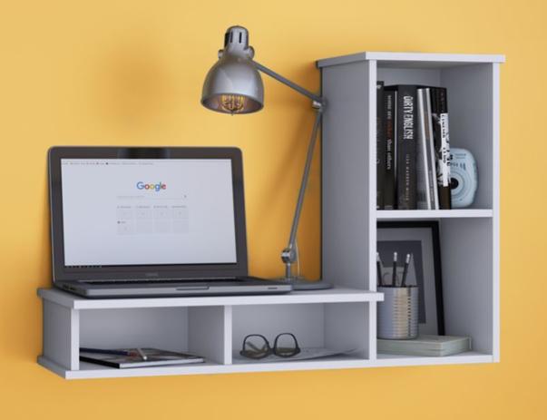 Armário De Parede Bancada Para Estudos Ou Porta Bebedouro Branco - Clickforte Menor preço em Armário De Parede Bancada Para Estudos Ou Porta Bebedouro Branco - Clickforte