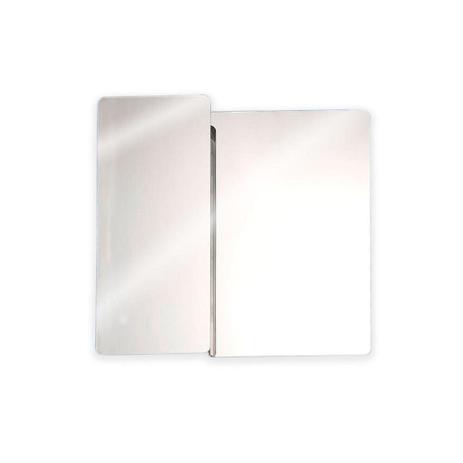 Armário em Aço Inox com Espelho Prata 53x50cm - H. chebli Menor preço em Armário em Aço Inox com Espelho Prata 53x50cm - H. chebli