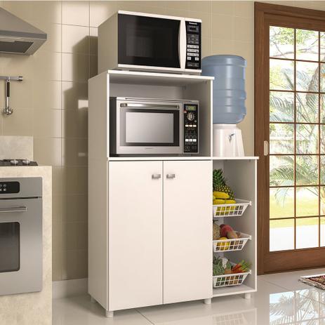 Armário Fruteira Multiuso Premium Branco 2 Portas 1 Nicho - Multimóveis Menor preço em Armário Fruteira Multiuso Premium Branco 2 Portas 1 Nicho - Multimóveis