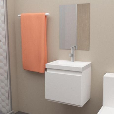 Armário Gabinete de Banheiro Completo SMART 47CM BRANCO - Primolar é boa?