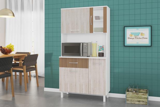 Armário Kit Cozinha Viena Plus 910 Elmo e Montana - Madine Menor preço em Armário Kit Cozinha Viena Plus 910 Elmo e Montana - Madine